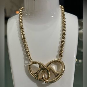 Gold Tone Wheat Chain Necklace